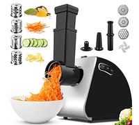 Picadora de carne eléctrica y cortador de verduras de 2000 W, máquina de salchicha 5 en 1 con 3 placas, 4 cuchillas y empujador para carne picada, queso y galletas