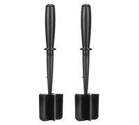 Picadora de carne, mango ergonómico resistente al calor, triturador de carne molida de nailon para hamburguesa de pollo, patata, negro, 2 uds.