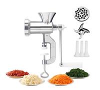 Picadora de carne manual antideslizante resistente - Máquina de embutidos con diseño extraíble y cuchillas afiladas | Para todas las carnes y recetas de cocina