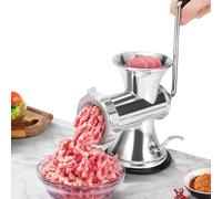 Picadora de Carne Manual Con Relleno de Salchichas y Trituradora de Verduras - Apto para Lavavajillas - Para Carne de Cerdo, Pescado, Pimienta y Cha