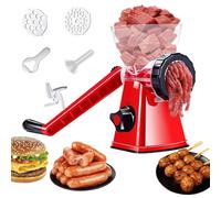 Picadora de carne manual, máquina de llenado de salchichas 6 en 1 con base de succión potente resistente, picadora de carne versátil para carne de res, carne picada, verduras, fideos
