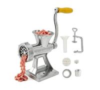 Picadora de carne manual, picadora de carne con manivela resistente, picadora de salchichas, picadora manual con mango de madera para carne, salchichas, galletas, fácil de limpiar