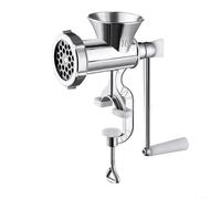 Picadora de carne manual y relleno de salchichas de metal, dispositivo de cocina multifuncional para salchichas, carne picada, ajo y chile, amoladora de aleación de aluminio resistente con manivela (L