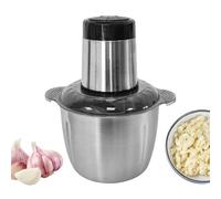 Picadora de carne | Picadora multifunción compacta de 2 L de acero inoxidable para cocina casera - Corte de verduras, preparación de comidas, hamburguesas - Accesorio de cocina para picar cebollas y