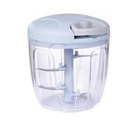 Picadora de carne y ajo de 500/900 ml, cortadora manual de verduras giratoria, rebanadora, trituradora de ajo y fruta, utensilio de cocina, licuadoras(Blue)