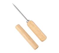 Picadora de hielo, mango de madera de acero inoxidable, con cubierta de seguridad para cóctel, cocina, banquete, barman