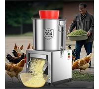 Picadora de verduras de 1500 W, máquina de alimentación resistente con hoja raspadora sin costuras y puerto de descarga ampliado, grosor ajustable, producción de 3300 libras/h para ganado