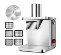 Picadora de verduras eléctrica comercial, 250 W, 150 kg/h | Rejillas de corte intercambiables de 6-15 mm y canal de alimentación de 7 x 6 cm para cortar y cortar verduras en cocinas y