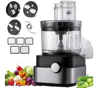 Picadora De Verduras Eléctrica, Procesador De Alimentos Comercial, Rallador Y Triturador De Verduras Profesional Multifuncional, Con 5 Cuchillas De Acero Inoxidable For Uso Doméstico.