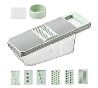 Picadora de verduras - Picadora de verduras | Cortador de verdura, rallador de queso con contenedor, cortador de verdura Manual multifuncional reutilizable para cocinar en casa, ensalada, patatas