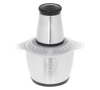 Picadora eléctrica, 300 W, robot de cocina, picadora de carne de acero inoxidable, capacidad de 3 litros, 2 velocidades, fondo antideslizante, silencioso, plateado