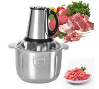 Picadora eléctrica 500 W, robot de cocina con cuenco de acero inoxidable 5 L (5 L)