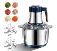 Picadora Eléctrica,5L Picadora Multifunción Con Dos Cuchillas De Corte,Trituradora Eléctrico Extrafuerte Para Carne,Verduras,Frutas Y Papillas,500 W,Regulable En 5 Niveles