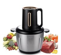 Picadora eléctrica, batidoras, batidoras y robots multifuncionales con cuenco de acero inoxidable 2,5L, robot mezclador pequeño con 3 niveles de velocidad y 4 cuchillas de acero inoxidable para carne