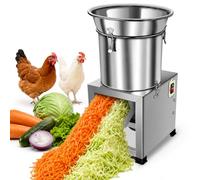 Picadora Eléctrica Comercial De Vegetales, Fabricada En Acero Inoxidable; Picadora De Grosor Ajustable Para Pollos, Ganado Y Ovejas; Ideal Para Uso Agrícola Y De Cocina. 2000w