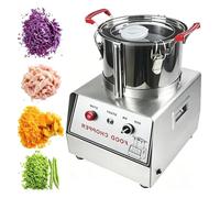 Picadora eléctrica comercial de verduras con cuchillas en forma de S, procesador de alimentos de alta resistencia, picadora de carne de acero inoxidable, para carne, chile, zanahoria, ajo 15L