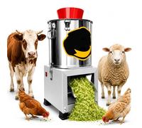 Picadora Eléctrica Comercial De Verduras, Procesador De Alimentos Multifuncional De Acero Inoxidable, Con Boca De Entrada Ancha De 32 Cm; Trituradora De Alimentos Para Aves Y Repollo 2000W