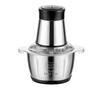 Picadora eléctrica con cuenco de acero inoxidable 5L, 500 W picadora de carne con 5 velocidades, batidora picadora para picar verduras, frutas, carne, cebollas (B-2L black)