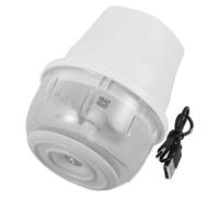Picadora Eléctrica de Ajo 250ml de Vidrio y Pp, Beige Compacta