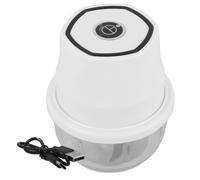 Picadora Eléctrica de Ajo Portátil 250ml de Vidrio y Pp Beige