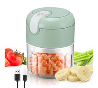 Picadora Electrica De Alimentos, 250ml Mini Procesador De Alimentos Recargable USB Picador De Ajo De 3 Hojas De Acero Inox, Portatil Cortador De Verduras Para Cebolla Vegetal Jengibre