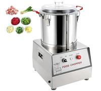 Picadora eléctrica de alimentos, máquina comercial para cortar verduras en dados, picadora de carne multifuncional de acero inoxidable, apta para restaurantes y cocinas, con cuchilla en forma 10L