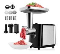 Picadora eléctrica de carne 5 en 1 de 2000 W: embutidora profesional, picadora de verduras, rallador de ensaladas y quesos con 8 accesorios, material apto para uso alimentario para la cocina doméstica