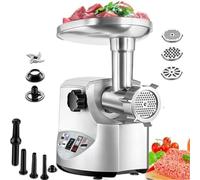 Picadora eléctrica de carne de 3000 W resistente con hoja de acero inoxidable, piezas extraíbles para una fácil limpieza, ideal para carne, pescado, verduras y ajo