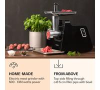 Picadora eléctrica de carne Mighty Mince 500 - 1361 Watt 3 discos perforados de acero