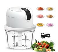 Picadora eléctrica de cocina, 350 ml, picadora de ajos, carga USB, picadora de verduras, mini máquina de cocina, picador de cebolla eléctrica pequeña para carne, cebolla, ajo