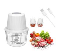 Picadora eléctrica de cocina, 400 ml, picadora de cebolla, con carga USB, picadora de verduras, picadora inalámbrica de cebolla, mini robot de cocina para carne, nueces, frutas, cebollas