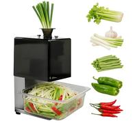 Picadora eléctrica de verduras con bandeja receptora, alta capacidad para uso doméstico y restaurante