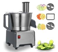 Picadora eléctrica de verduras, cortadora y trituradora de verduras comercial 3 en 1, máquina automática para cortar en cubos patatas, cebollas y zanahorias, picadora de verduras para uso comercial