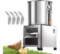 Picadora eléctrica de verduras de 1800 W con 4 cuchillas, rebanadora de verduras comercial, trituradora de acero inoxidable de 3500 RPM para el procesamiento de alimentos para aves de corral, 110 V-