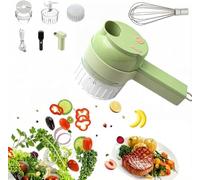 Picadora eléctrica inalámbrica 5 en 1 de ajos y cebolla recargable por USB con batidor de huevos, mini procesador de alimentos y molinillo de carne para cocina, exprimidor portátil y mezclador de