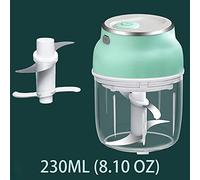 Picadora eléctrica inalámbrica de alimentos, picadora de ajo recargable por USB, con cuchilla, mini herramientas de molinillo de carne, accesorios de cocina portátiles (150 ml - verde)