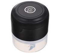 Picadora Eléctrica Mini sin Cable para Ajo y Verduras 100ml | Plástico y Acero Inoxidable, Carga USB Cable Incluido, Botella Transparente Negra, Uso en Casa