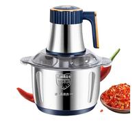 Picadora eléctrica - Trituradora automática de acero inoxidable | Picadora de carne automática 5L para mantequillas de nuez molinos de grano, molienda de hielo, preparaciones para bebé