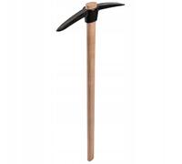 KADAX Pico con mango de madera, 2,5 kg, picado de acero resistente, azada en cruz con doble cabeza, azada universal para aflojar el suelo (longitud: 90 cm)