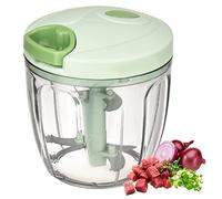 Picadora Manual 900Ml Con Cuerda - 3 Cuchillas De Acero Para Alimentos, Mini Blanco Para Verduras, Frutas, Cebollas, Nueces, Ajo, Zanahorias