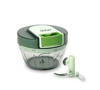 Picadora Manual con Cuerda 400 ml - Trituradora de Alimentos con Cuchillas de Acero Inoxidable, Picador de Verduras y Frutas, Mini Procesador Manual Compacto, Libre de BPA (400 ml.)