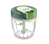 Picadora Manual con Cuerda 900 ml - Trituradora de Alimentos con Cuchillas de Acero Inoxidable, Picador de Verduras y Frutas, Mini Procesador Manual Compacto, Libre de BPA (900 ml.)