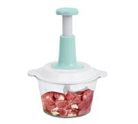 Picadora Manual Cortador de Carne y 2L con Prensa para Cocina | Picadora Manual Ajo Para Camping Y Exterior Al Aire Libre Preparación Comidas Cocina Hogar Lago azul
