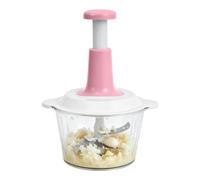 Picadora Manual Cortador de Carne y 2L con Prensa para Cocina | Picadora Manual de Mano Para Preparar Comidas, Cocinar en Casa, Cocina, Exterior al Aire Libre y Camping Rosa claro