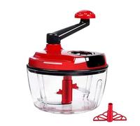 Picadora manual - Manivela accionada a mano, corte multifuncional, diseño con mango plegable, cuchillas duraderas de acero inoxidable | Cortador de frutas y carne de verduras para la prepa