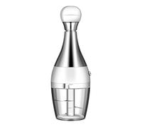 Picadora manual para alimentos, picadora de verduras a presión manual, taza de cebollas con 3 cuchillas de acero inoxidable, picadora para carne, nueces, ajo, ensalada