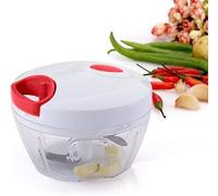 Picadora manual - Para picar frutas, verduras, hierbas, nueces, cebollas y ajos para ensalada de salsa o puré de coles de pesto, puré de tiempo, picadora, licuadora, picadora, picadora, picadora,