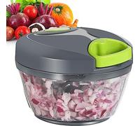 picadora, Picadora de verduras y frutas compacta rápida Q& BASICS, cortadora cebollas, rebanadora, herramienta cocina, color verde