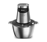 Sogo Picadora Eléctrica con Función de Doble Velocidad - Picadora de Carne, Verduras, Frutas, Frutos Secos - Procesador de Alimentos con 4 Cuchillas Afiladas y Eficientes - Trituradora de Alimentos