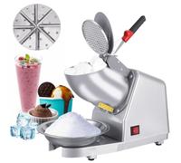 Picadores de Hielo Eléctricos, Trituradora de Hielo con 8 Cuchilla acero Inoxidable, 65 kg/h, Trituradoras de Hielo Domésticas y Comerciales para Preparar Batidos, Bebidas Frías y té con Leche